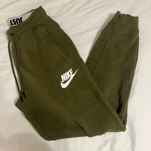 Army green Nike sweats